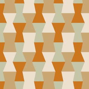 Zigzag Geo Tile - Orange - Large