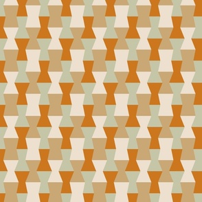 Zigzag Geo Tile - Orange - Small