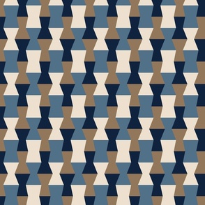 Zigzag Geo Tile - Blue - Small