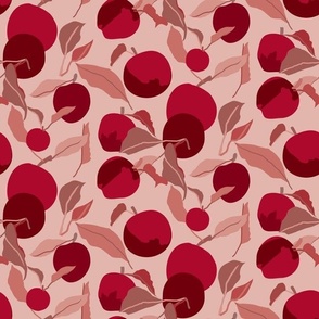 Apple Design in Red & Blush Monochrome