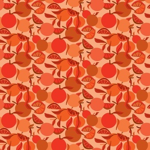 Orange Design in Orange, Peach & Brown Monochrome