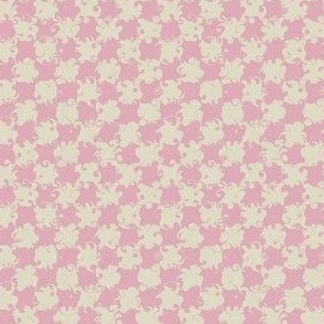 Mini Pink and Cream Stylish Checkerboard