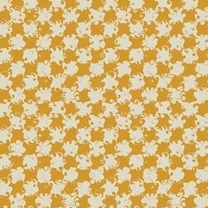 Mini Orange and Cream Stylish Checkerboard