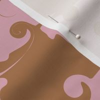 Large Stylish Checkerboard Pinky Pink Milk Chocolate Brown