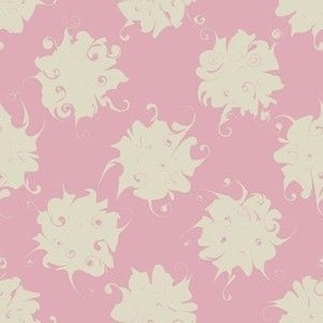 Small Stylish Poof Ball Pinky Pink Almond White