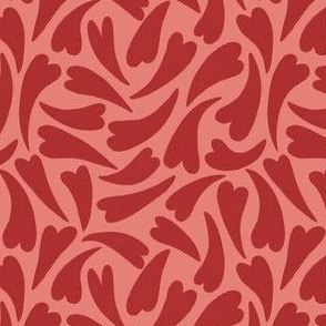 Heart Swoon - Red on Dark Rose Pink