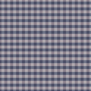 Gingham Small Neutral Blue 1.17"