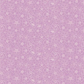 Retro Floral Linework (12") - purple, cream (ST2023RFL)