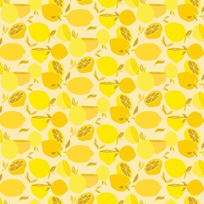 Lemon Design in Yellow Monochrome