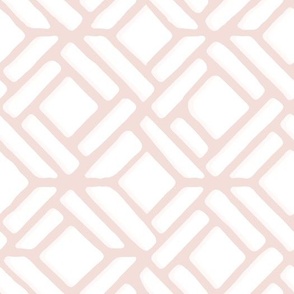 Blush Pink Vintage Chippendale Fretwork Inspired  Lattice in a Grandmillenial Style