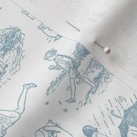 Sm. Classic Winnie the Pooh Toile Light Blue