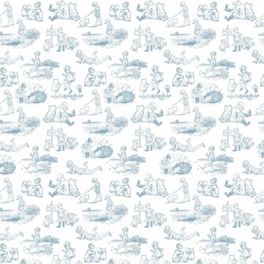 Sm. Classic Winnie the Pooh Toile Light Blue