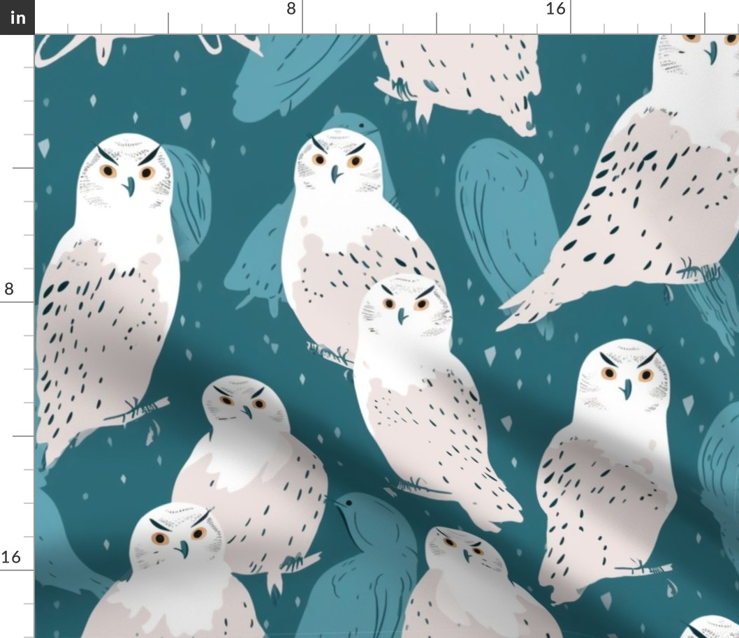 Grumpy Snowy Owls