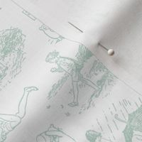 Sm. Classic Winnie the Pooh Toile Sage