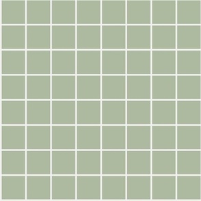Minimal Squares - Sage Green and White