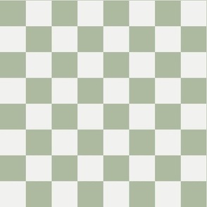 Checkerboard - Sage Green and White