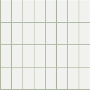 Simple Tiles - White and Sage Green