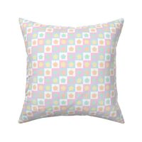 pastel modern graphic 1 inch star block design in aqua blue pink white kitchen wallpaper gender neutral bedding