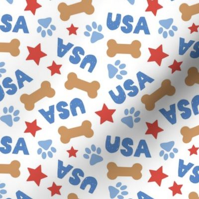USA Pup - Patriotic Dog - blue/white - LAD24