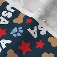 USA Pup - Patriotic Dog - navy - LAD24