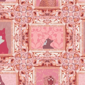 Wall Of Frame Cat Dreams in Pink