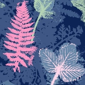 foliage blue-pink-mint