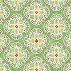 Lime Green Moth Medallions - tropical - small .