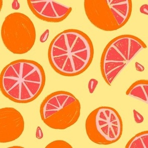 Juicy citrus - Cara Cara oranges on sand