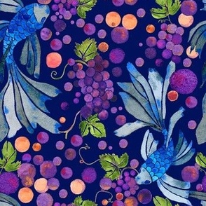 Ocean Aesthetic Blue Fishy Koi Grape bubbles