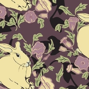 Purple and Yellow Spring Bunny