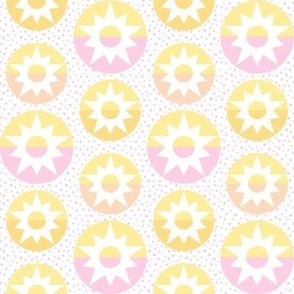 small pastel sunshine sun rays modern graphic in white yellow gold peach pink childrens bedding nursery kitchen wallpaper