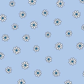 Daisies on Powder Blue