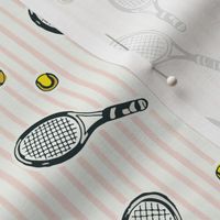 Let's Play Tennis - Black and Pink - Small Scale