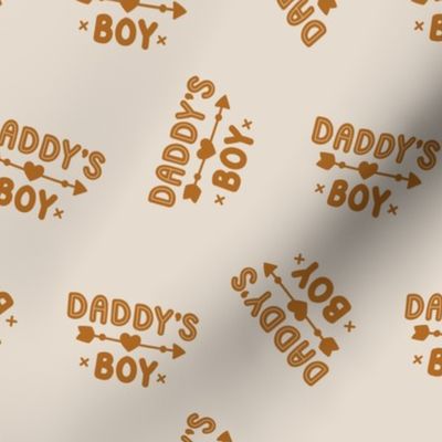 Daddy's Boy - I love you cute sticker text for father day cinnamon on sand
