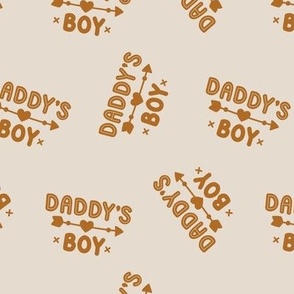 Daddy's Boy - I love you cute sticker text for father day cinnamon on sand