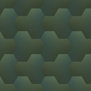 Gradient Geometric Puzzle in Greens, Blues and Yellow