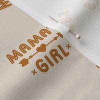 Mama's Girl - I love you cute sticker text for mother's day cinnamon on sand