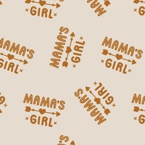 Mama's Girl - I love you cute sticker text for mother's day cinnamon on sand