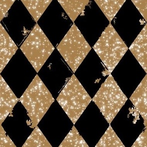 Rustic Speckled Harlequin Black and Beige Tan