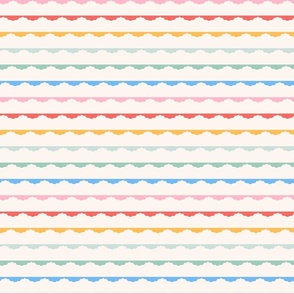 Small Rainbow Ruffle Stripe
