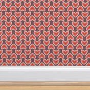 Big Red Layered Retro Psychedelic Heart