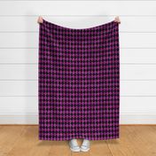 Rustic Speckled Harlequin Black and Raspberry Purple