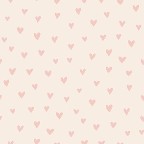 Valentine's Hand Drawn Hearts light pink