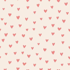 Valentine's Hand Drawn Hearts in pink