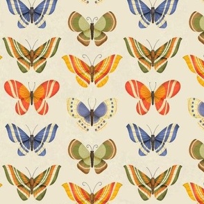 Butterfly Meadow Butterflies Collection on Cream