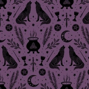Witching Hour - Medium - Dark Amethyst Purple & Dark Night Black - Magic Spells