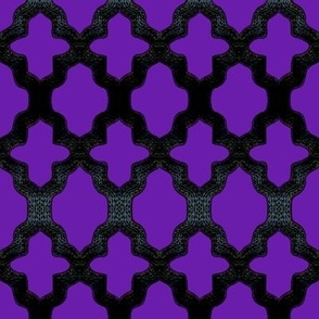 Quatrefoil Black and Purple