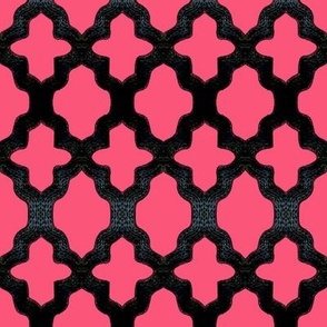 Quatrefoil Black and Pink