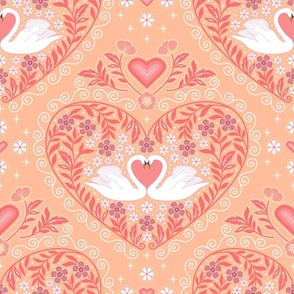 Love swan valentine peach fuzz