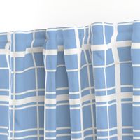 White Plaid on Classic Light Blue